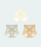 3-Pack Lace Light Shaping Short Girdle - Milk White, Green, Beige