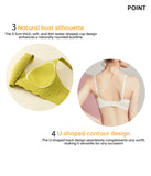 A~C Cup Bra | V-Neck Non-Wired Seamless Bra | U-Shaped Beautiful Back | Soft Support Technology